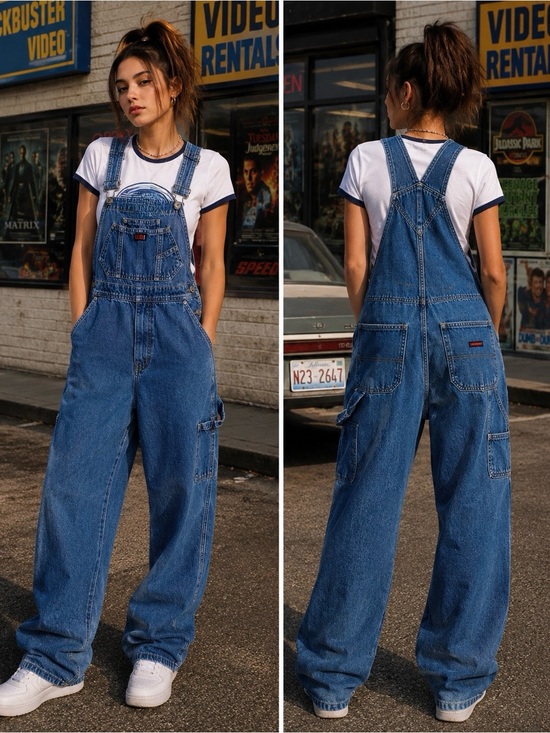 UNIONBAY Denim - Vintage 90s UNIONBAY Denim Overalls Carpenter Baggy Y2K Grunge Blue Fits Small